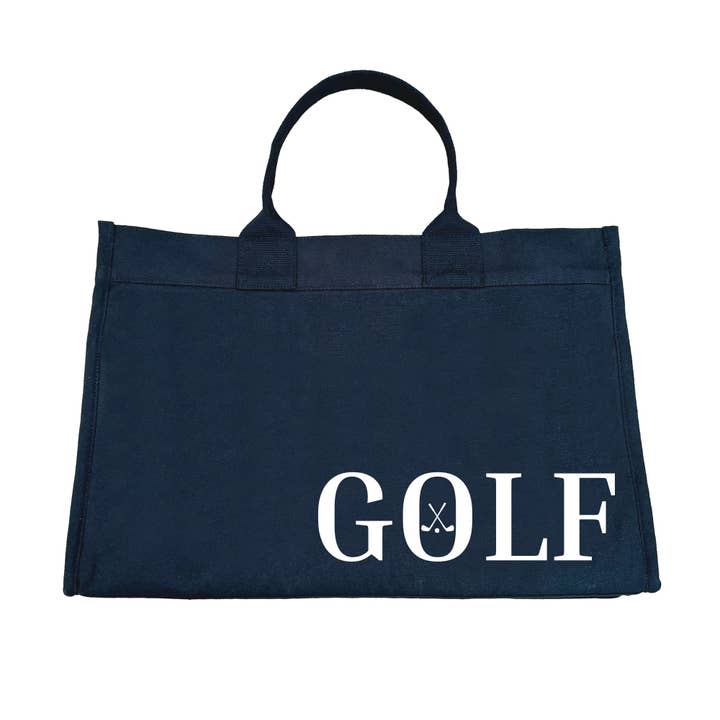 Sac de Chariot de Golf Spécial - Marine avec GOLF Blanc pour la vente par Quilted Koala
