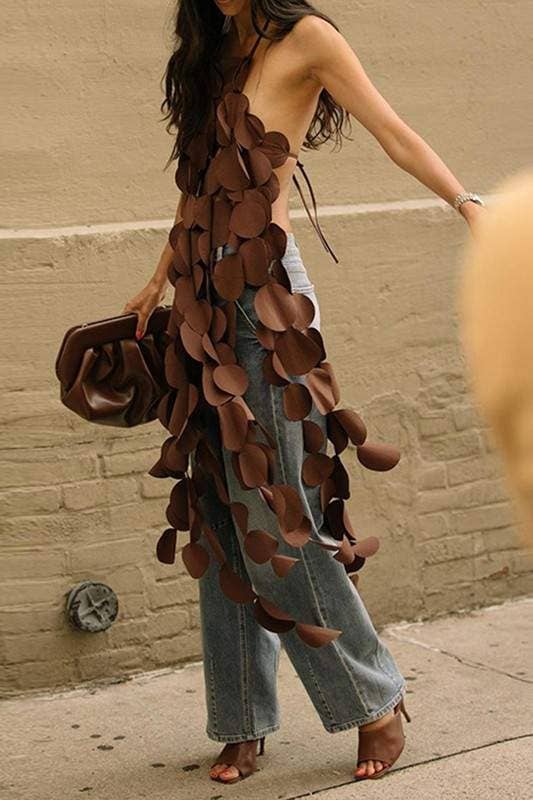 Flarix - Vente Chemisier – femme - haut licou à rayures4