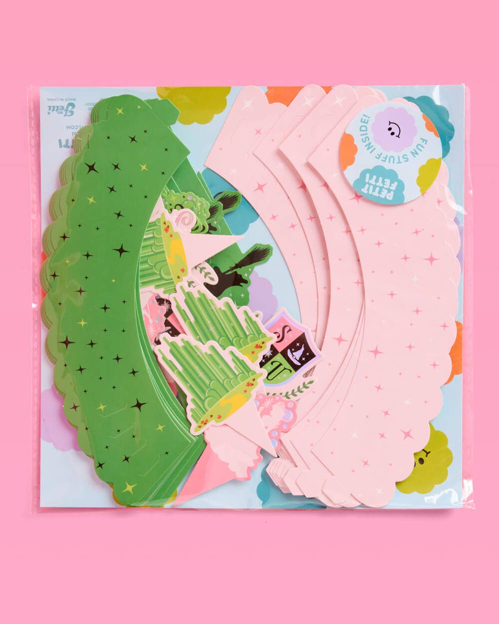 xo, Fetti - Wholesale Cake/Cupcake Topper - Pink Green Witch Cupcake Toppers | pink green witch party6