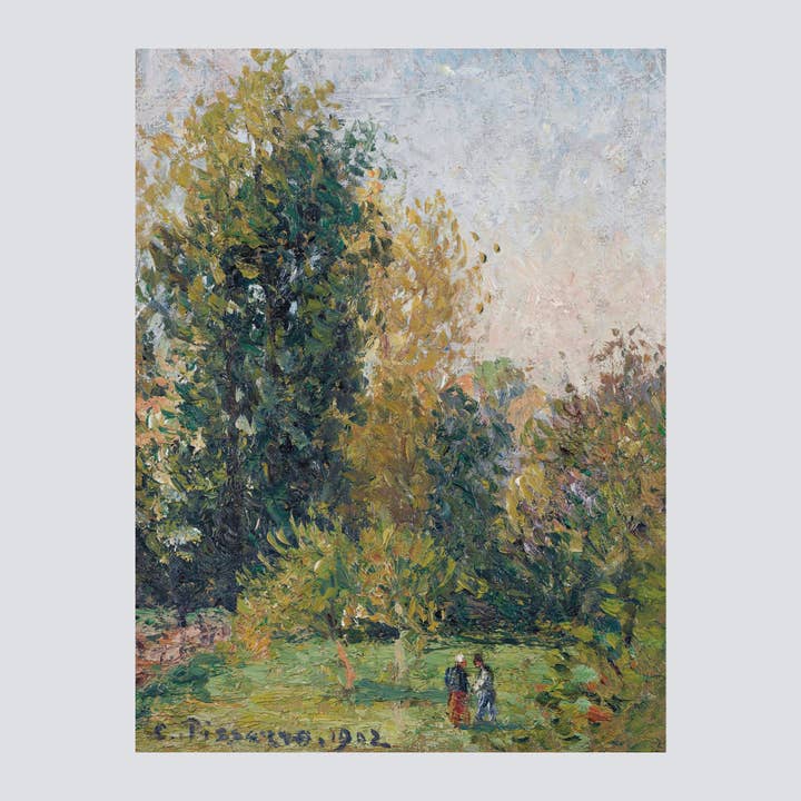 Paysage Avec Deux Personnages, Éragny, Automne (1902) Impression pour la vente par Milisima Studio