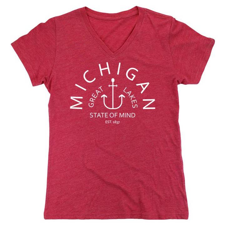 State of Mind - Ladies' V-Neck for wholesale by Live Love Michigan