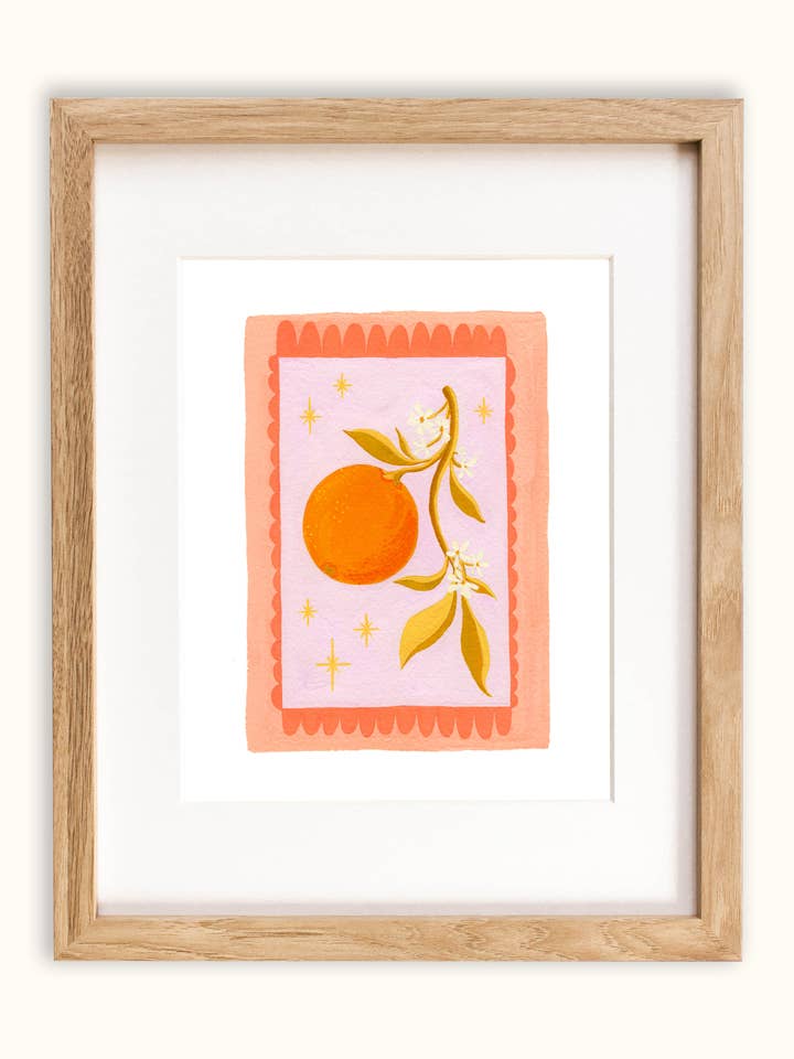 "Lil Bb Orange" — Giclée Print for wholesale by Grown Wild Paper Co.