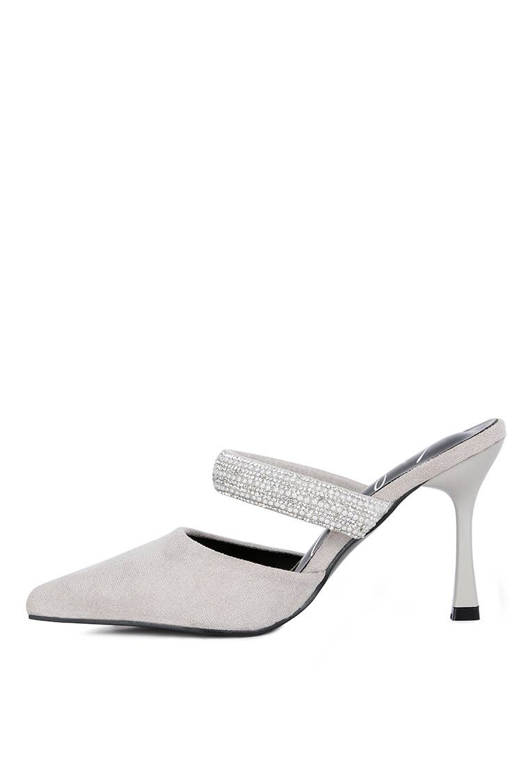 Rag Company - Wholesale High Heels - Women's - Fauci Diamante Strap Heeled Mules6