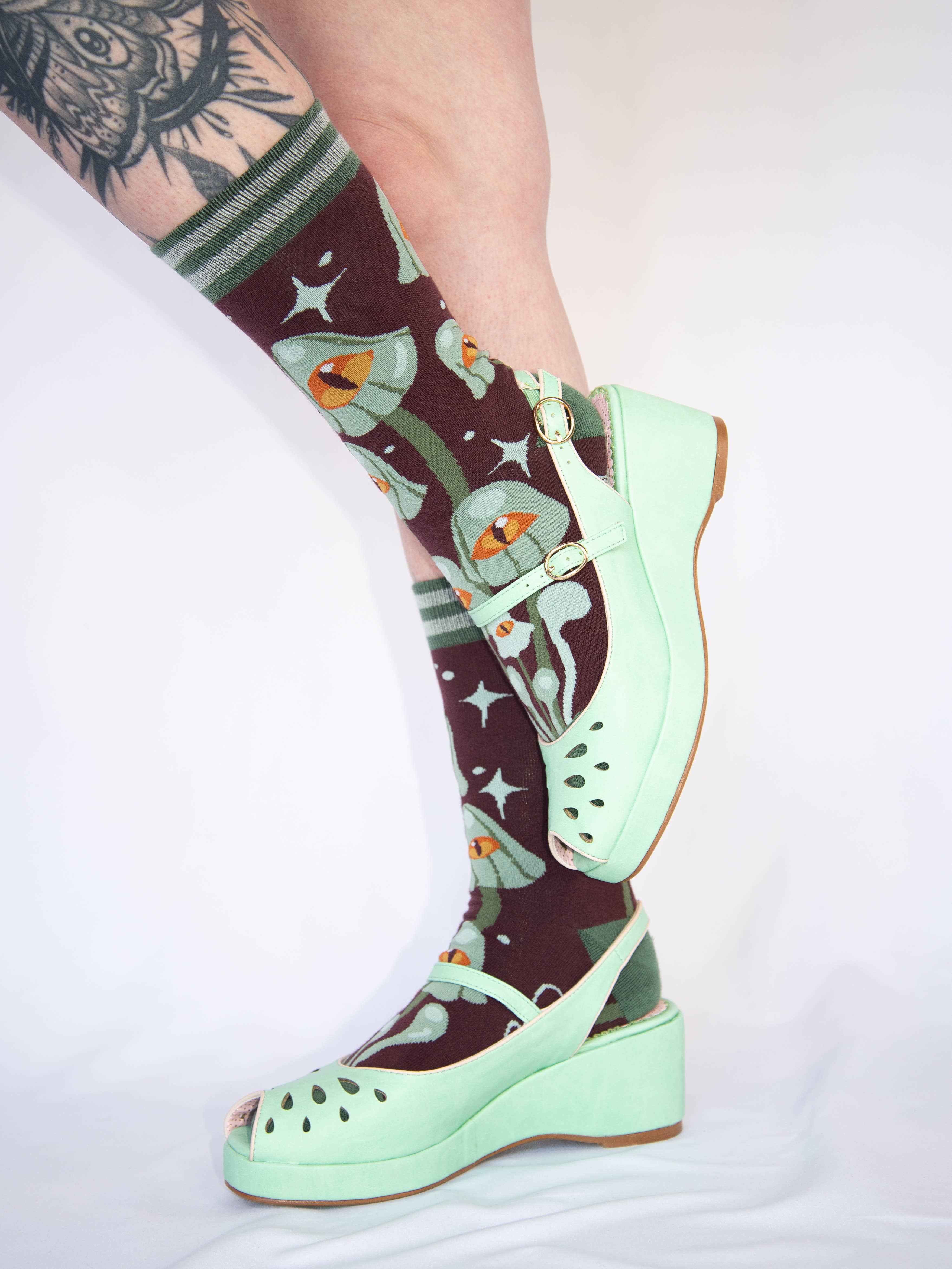 FootClothes LLC - Wholesale Socks - Unisex - Mystic Mushrooms Crew Socks28
