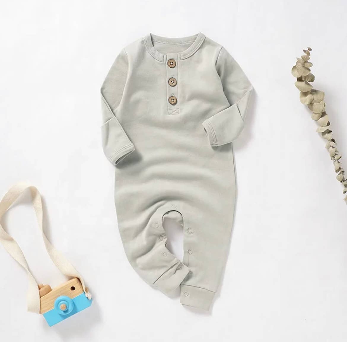 Boho + Babe - Wholesale Jumpsuit – Baby - Organic Cotton Button Baby Romper4