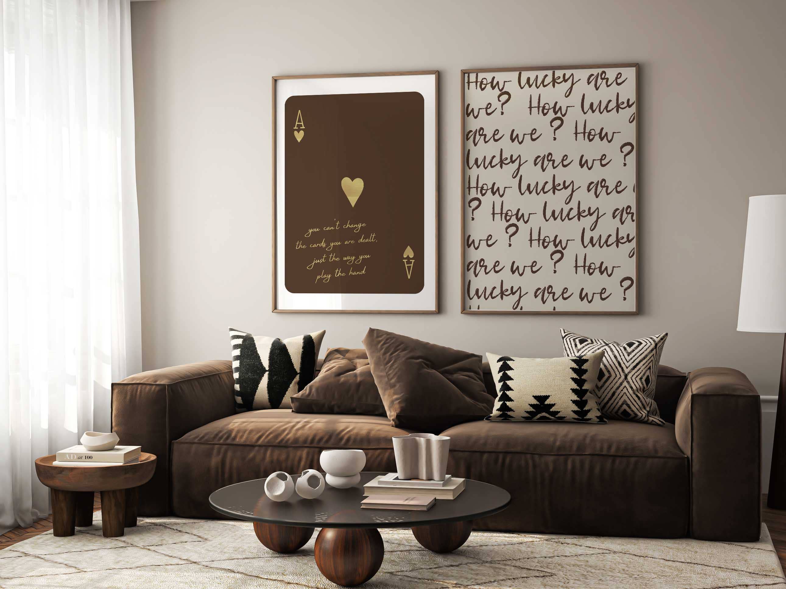 D'LUXE PRINTS - Wholesale Art Print - How Lucky Are We Script Print4