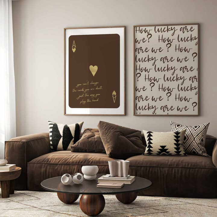 D'LUXE PRINTS - Wholesale Art Print - How Lucky Are We Script Print4