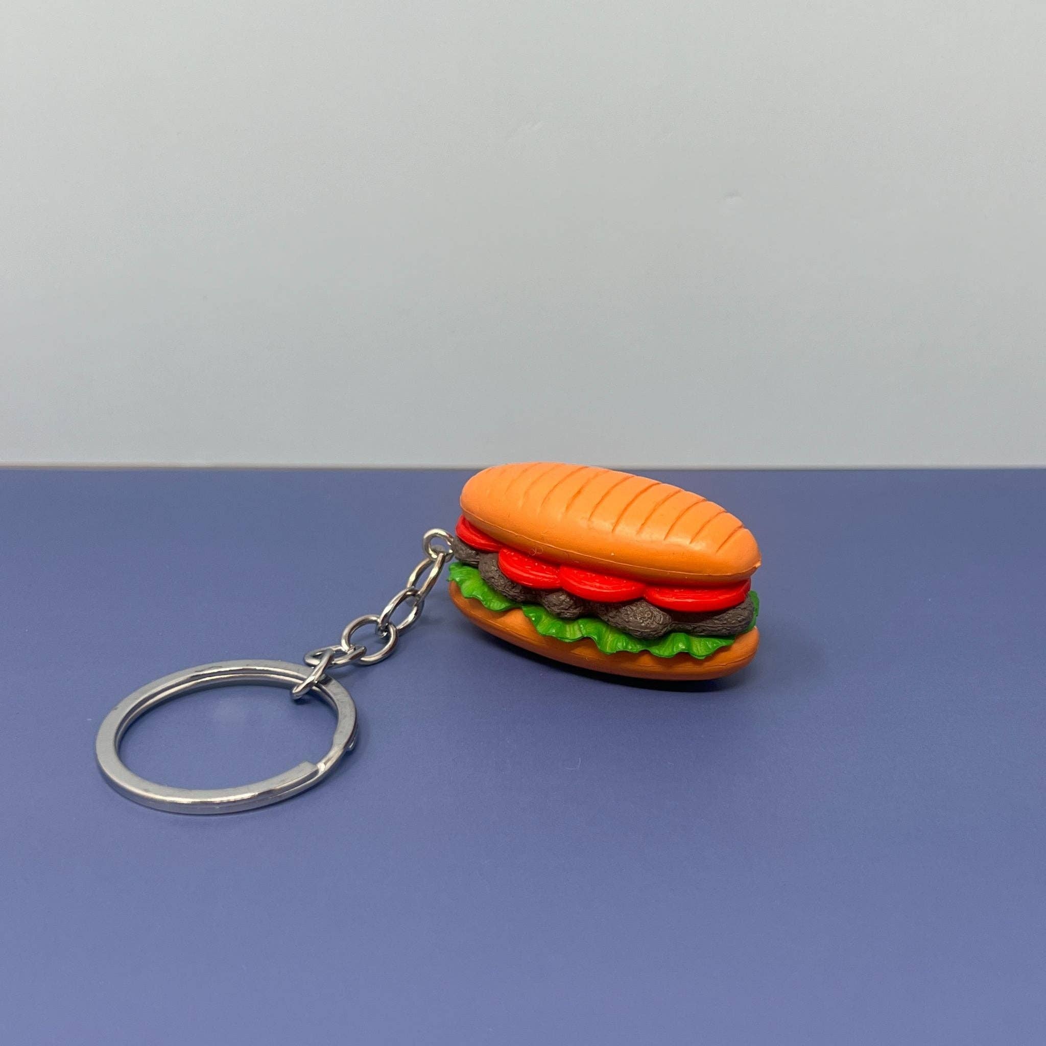 Rainbow Unicorn Birthday Surprise - Wholesale Keychain - Unisex - Hoagie Sandwich Keychain – Sub Roll Food Charm for Bags, Backpacks, and Gifts0