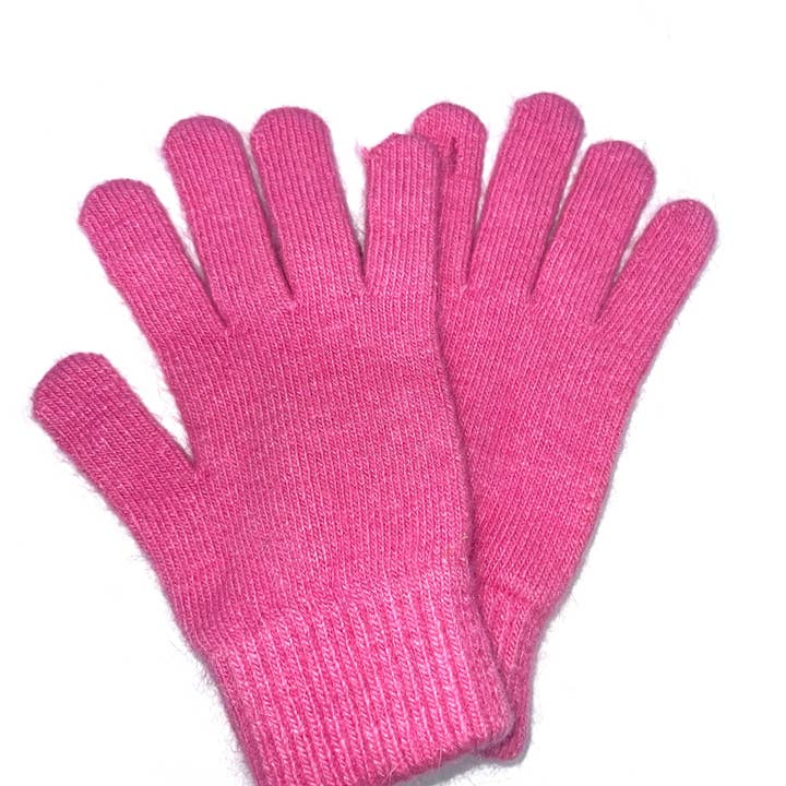 LINETA - Wholesale Gloves - Unisex - ST-3018 Angora wool plain glove