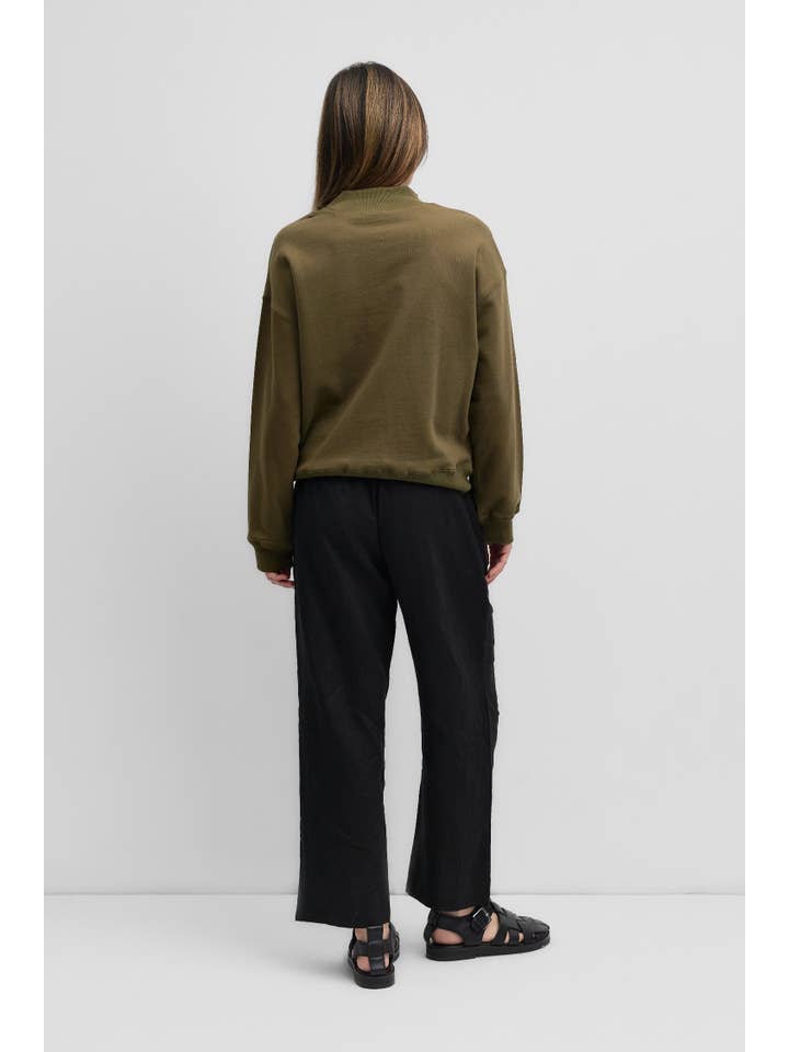 MOD REF - Wholesale Sweatshirt - Women's - The Trey Sweater | Mock Neck Sweater