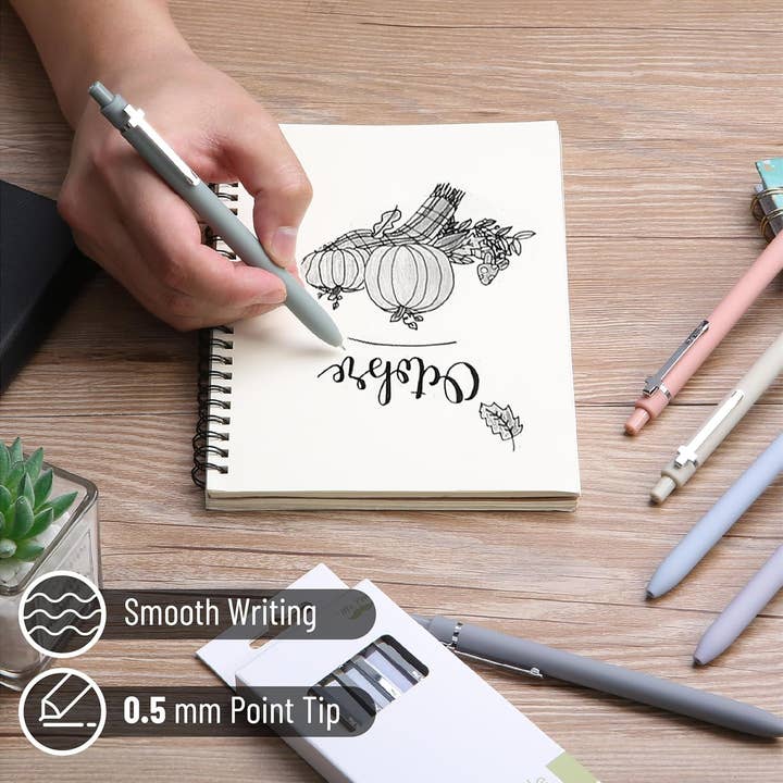 Mr. Pen - Wholesale Pen - Mr. Pen- Retractable Gel Pens for Journaling, 6 Pack, 0.52