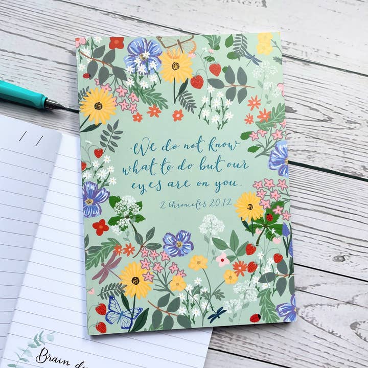 A5 Floral prayer journal, Christian faith based notebook for wholesale by And Hope Designs - Cards, Stickers & Stationery