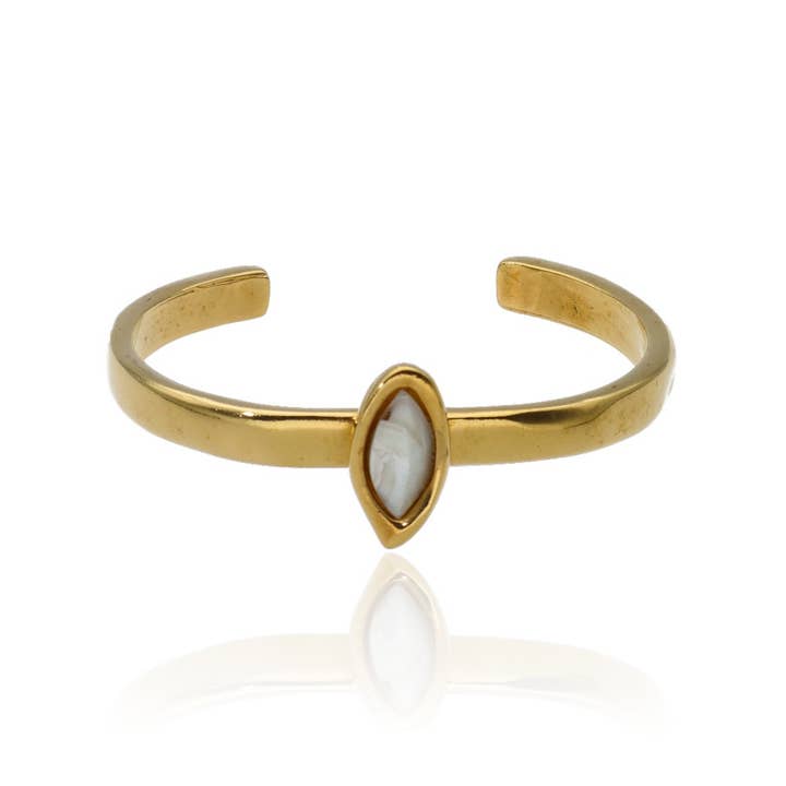 Muriela Rigid Bracelet 24k Gold Plated for wholesale by Las Joyas de Amanda