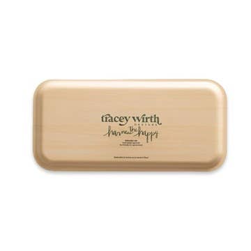 Tracey Wirth Designs - Wholesale Decorative Tray - Green Floral Birch Tray 11" x 5.25"2