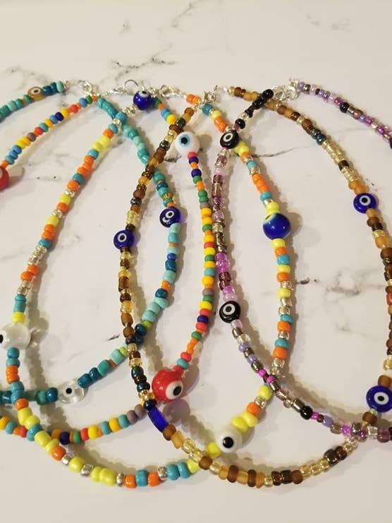 Collane con perline malocchio, collane girocollo con perline, malocchio per la vendita all'ingrosso da parte di Sapphire Creations