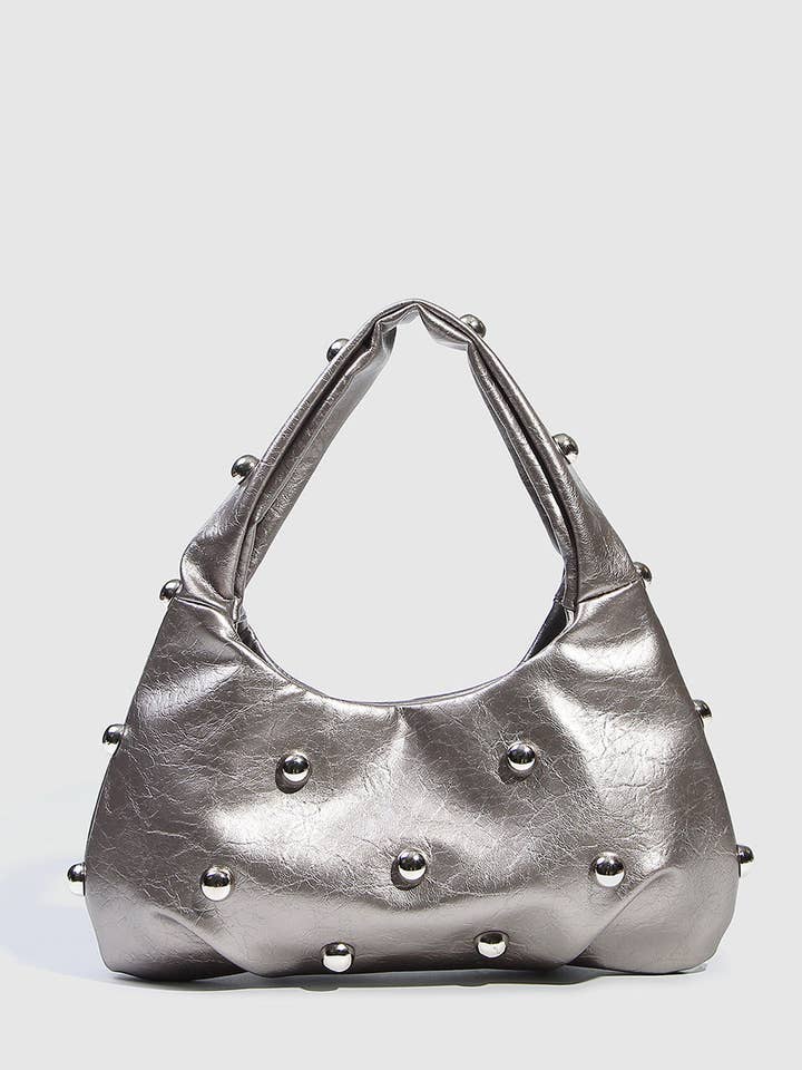 Borsa a Tracolla a Colori Solidi con Borchie DP25E456 per la vendita all'ingrosso da parte di Dipped Shop