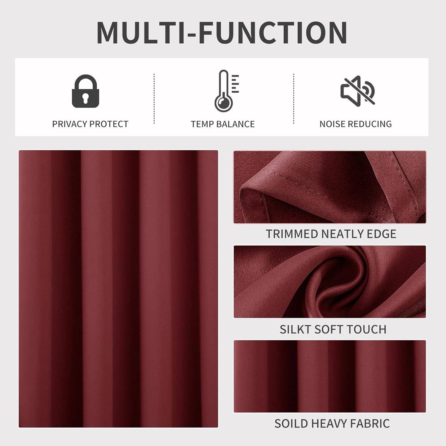 J&V TEXTILES – wholesale Curtain – 2 Pack - 55'' X 84'' Solid Thermal Blackout Panels (19 Colors)40