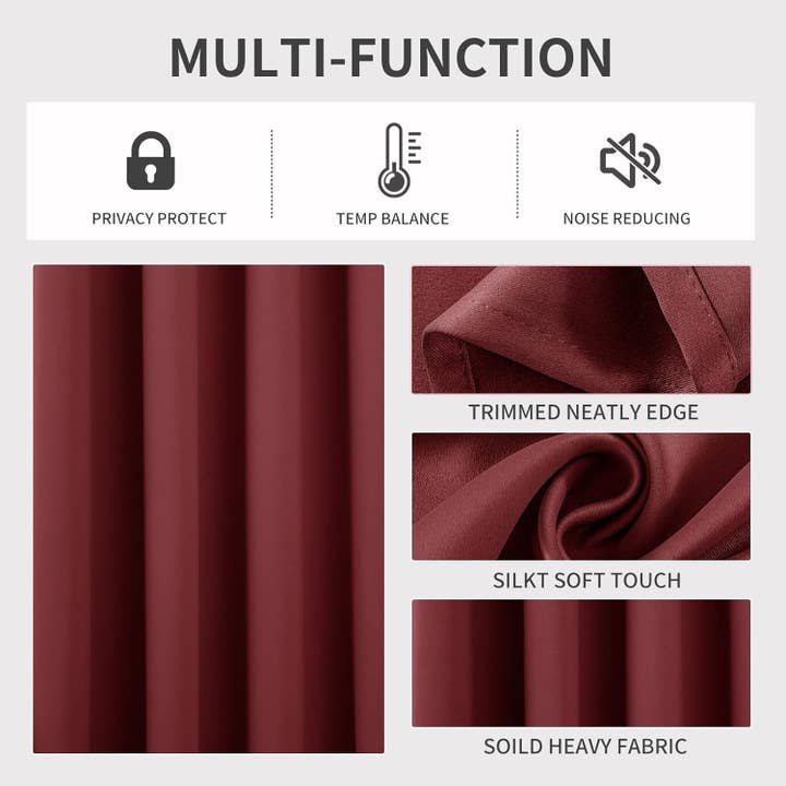 J&V TEXTILES - Wholesale Curtain - 2 Pack - 55'' X 84'' Solid Thermal Blackout Panels (19 Colors)40