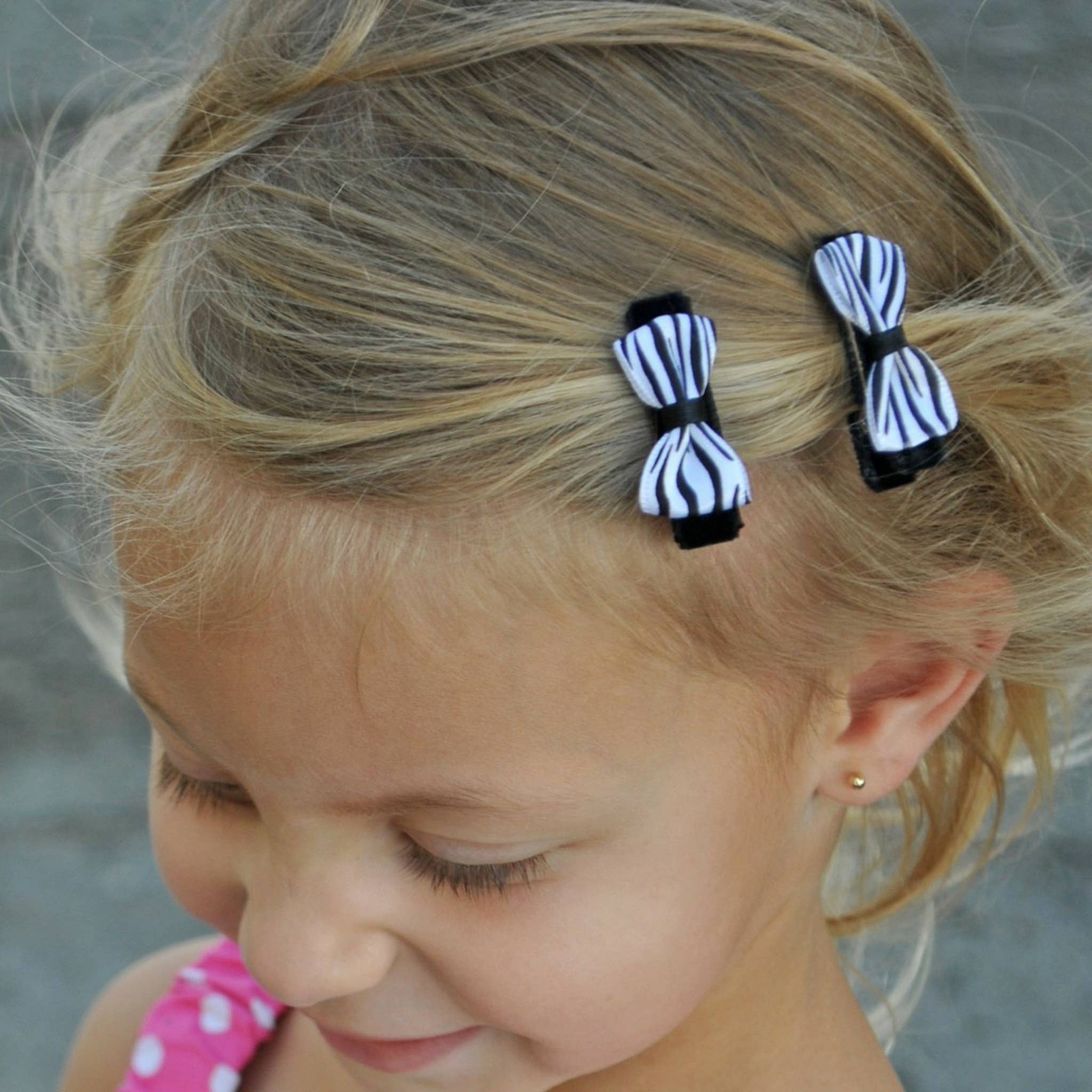 REMOVED BRAND - Wholesale Hair Bow - Baby - Blair Animal Print Mini Baby Hair Bow1