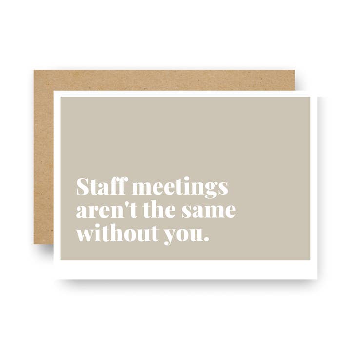 Vergaderingen van medewerkers zijn niet hetzelfde zonder uw behuizingskaart voor wholesale door Careerlog