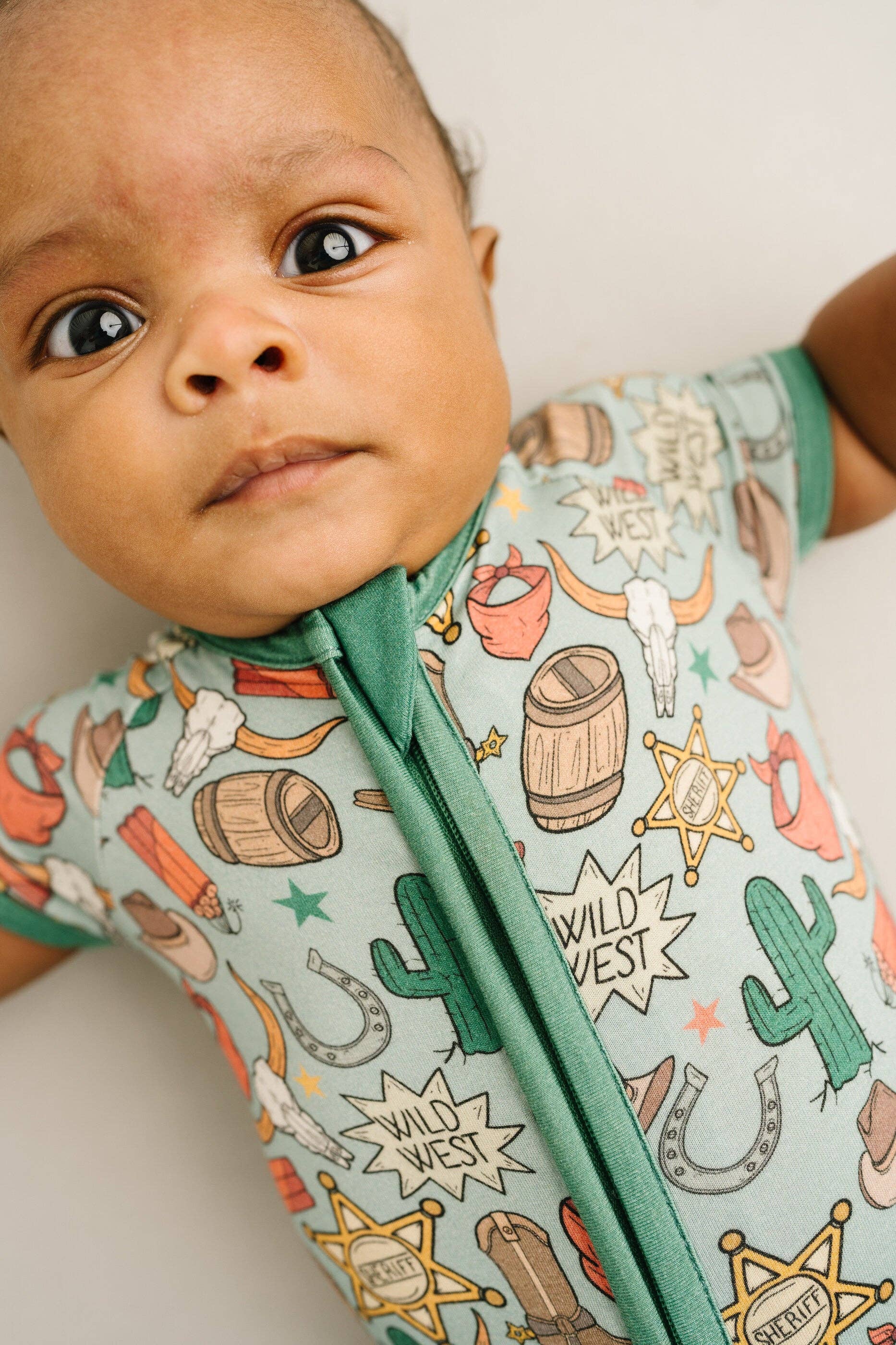 Little One Shop - Wholesale Jumpsuit - Baby - Western Bamboo Short Romper4