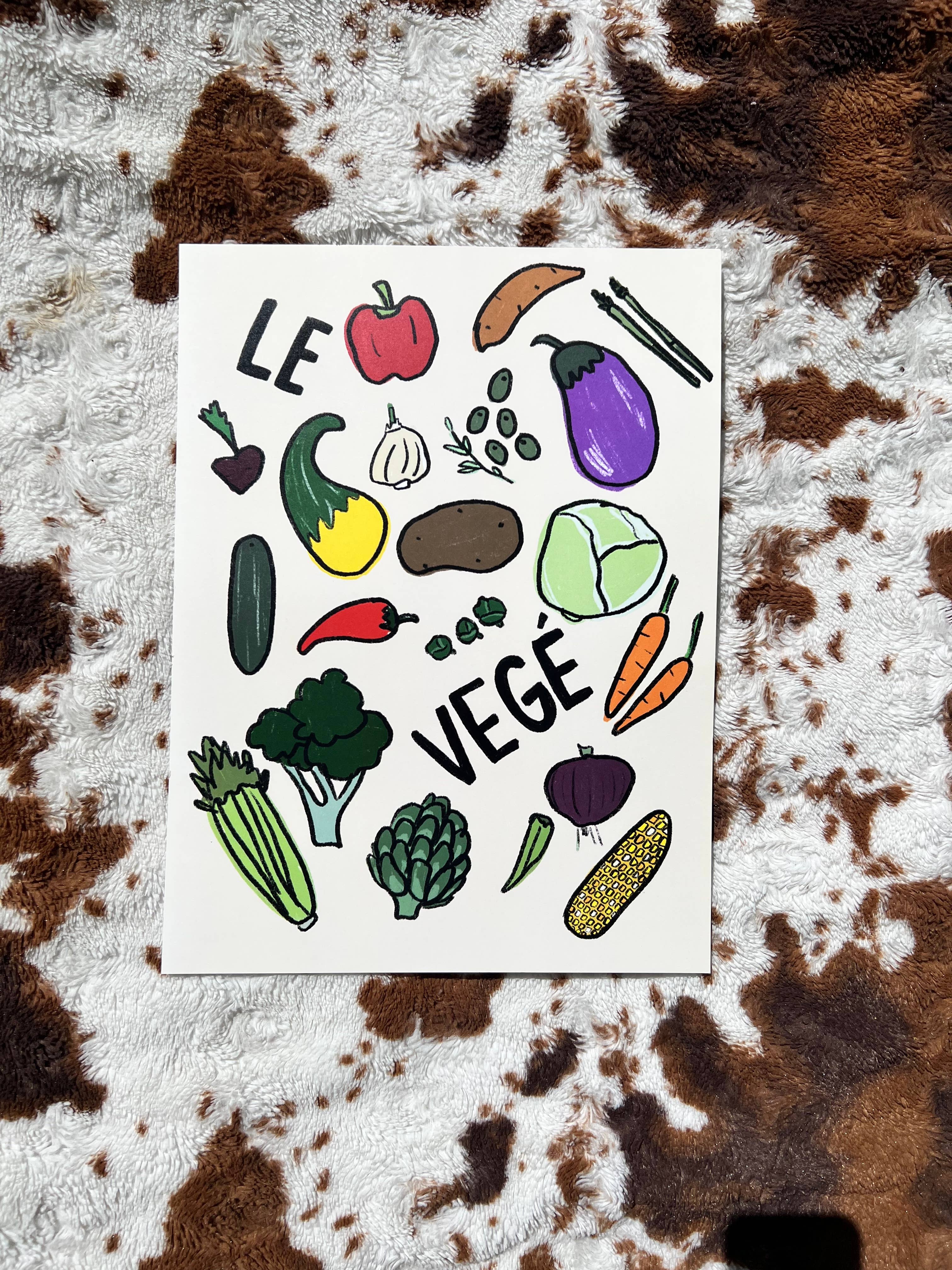 Lydia Writes Good - Wholesale Art print - LE FRUIT & LE VEGE | print, typography, illustration3