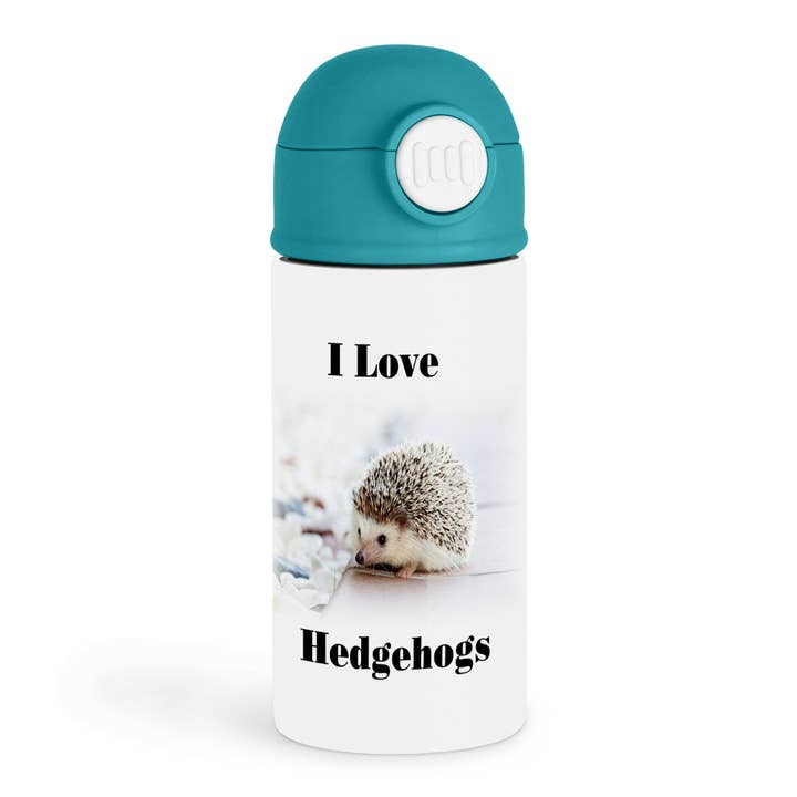 3dRose - Wholesale Water bottle - 3dRose, Print of I Love Hedgehogs, Kids Water Bottle