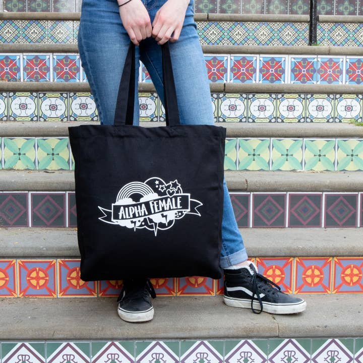 Alpha Female Tote Bag for wholesale by BETTIE CONFETTI