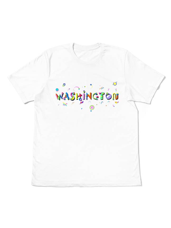 T-shirt Washington POPtype – L'histoire rencontre le moderne cool 🏛️ pour la vente par Tourist Tee Co.