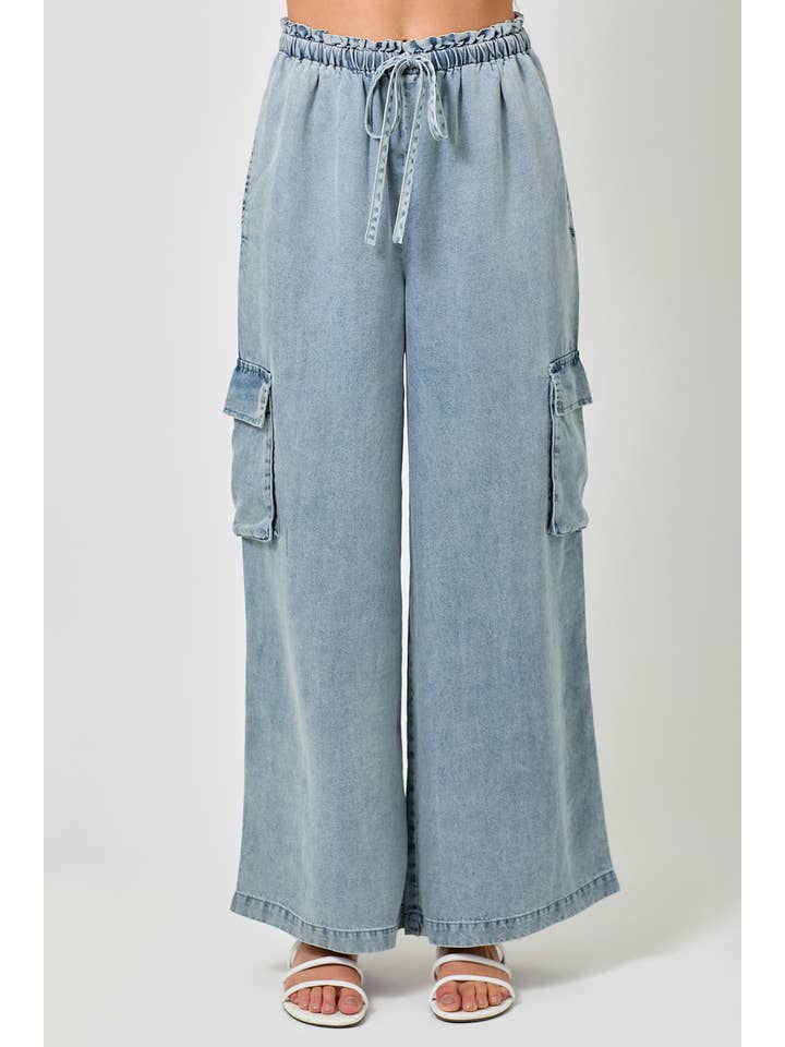 Mystree - Wholesale Pants - Women's - 60938 Tencel Wide Leg Cargo Pants8