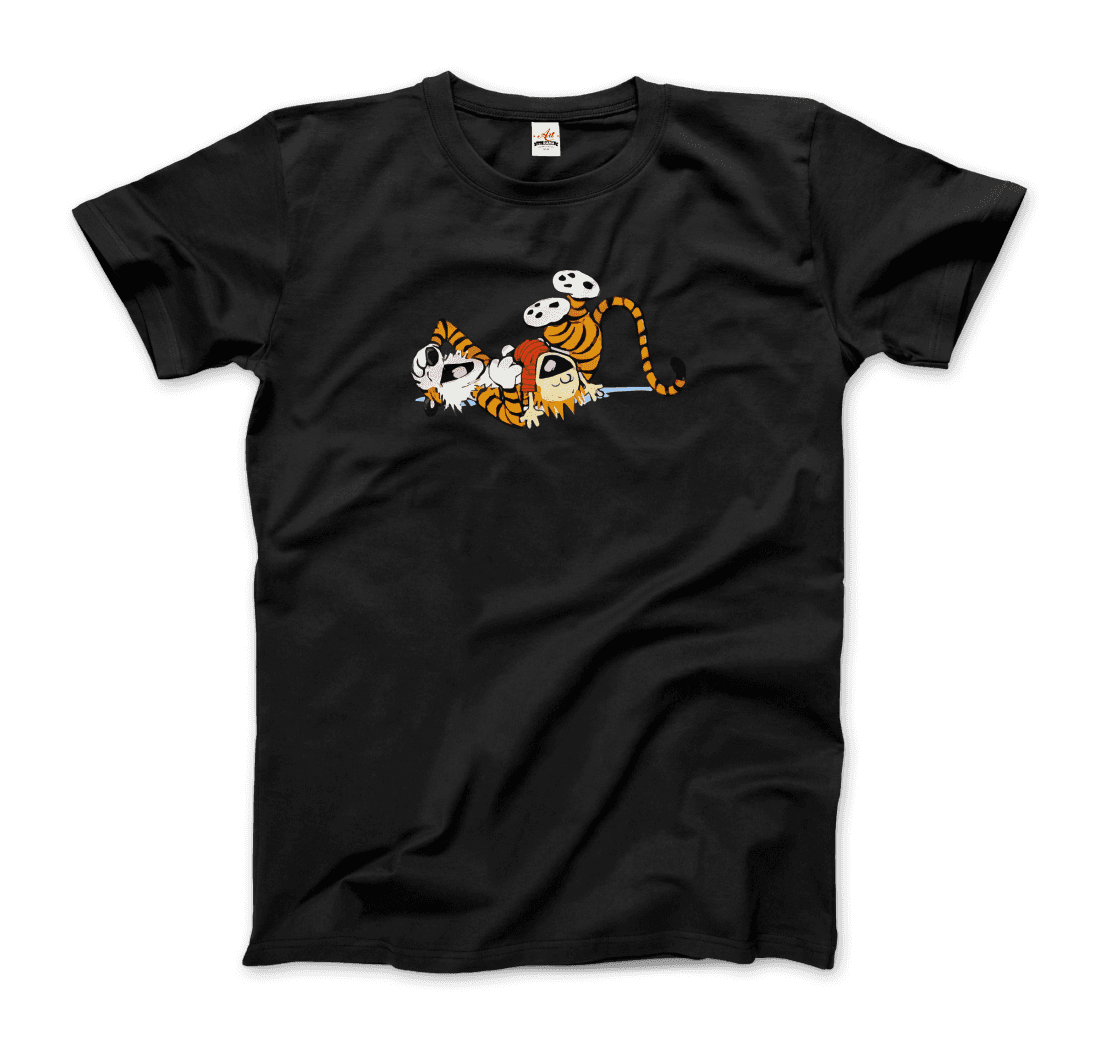Art-O-Rama Shop - Wholesale Screen Printed T-Shirt - Unisex - Calvin and Hobbes Laughing on the Floor T-Shirt0