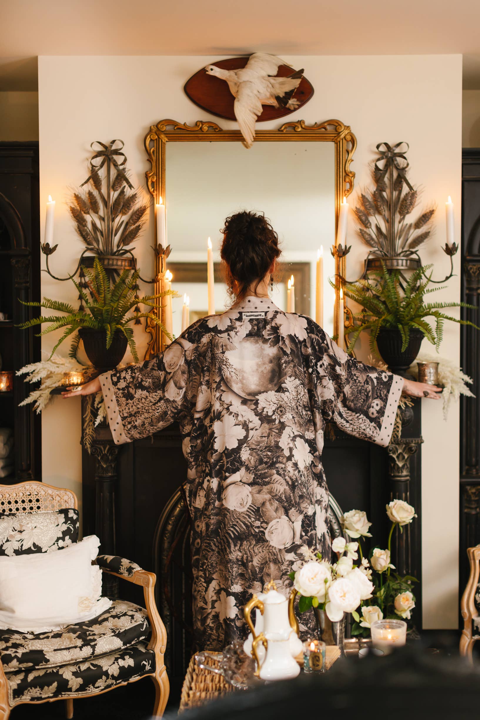 Market of Stars (USA) - Wholesale Kimono - Women's - The Looking Glass Opera Duster Kimono Robe w/ Alice1