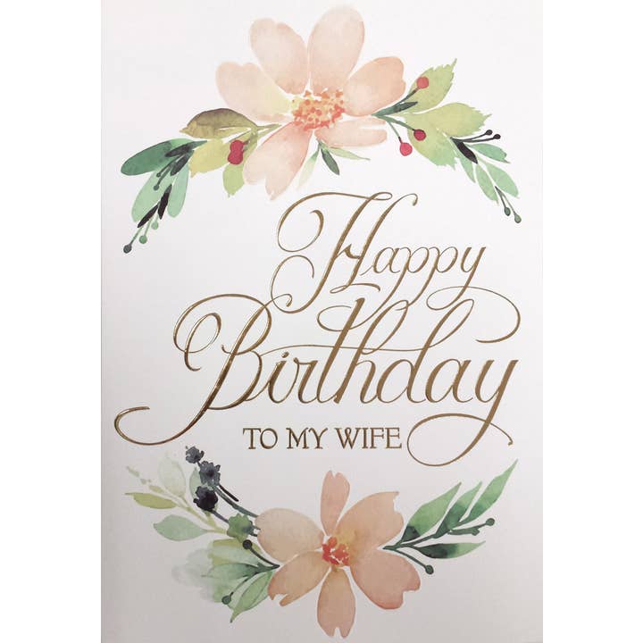 Birthday Card Wife - Christian Religious Greeting Card for wholesale by InterGreet.com
