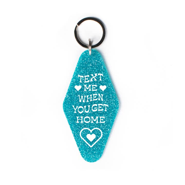 femfetti - Wholesale Keychain - Women's - Text Me When You Get Home Glitter Motel Keychain2
