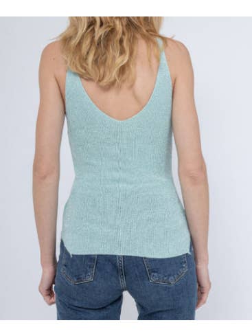 LOOWIE - Wholesale Knit Sweater - Women's - CODEB Italian Shiny Sleeveless Knit Sweater LOOWIE Size S/M