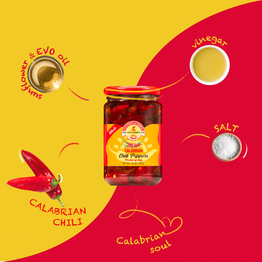 Wholesale Italian Food - Wholesale Pepper/Peppercorns - TuttoCalabria Whole Calabrian Hot Chili Peppers, 10 oz2