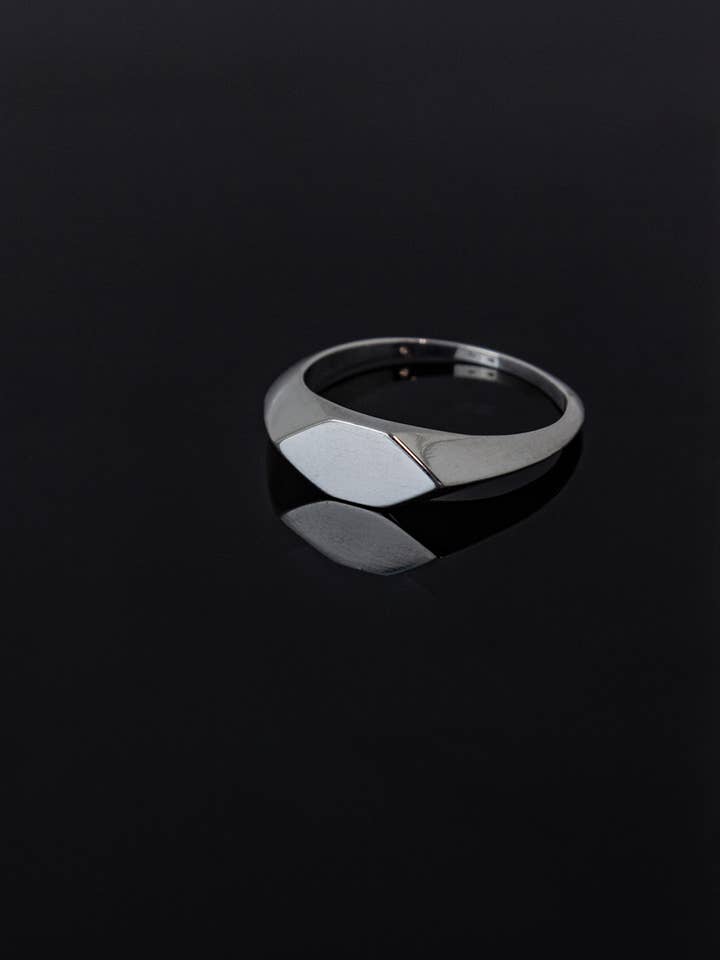 Geo Signet Ring for wholesale by MOMO metals