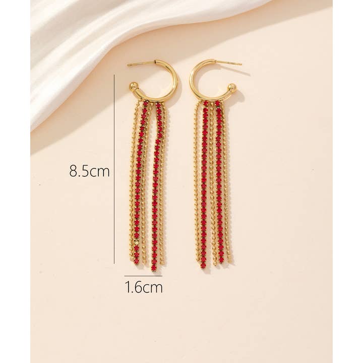 Blossom bijoux - Wholesale Dangle Earrings - 24BOA023 Steel Stud Earrings