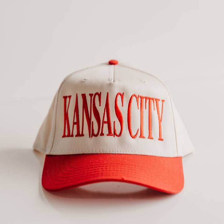 Kansas City Vintage Embroidered Trucker Hat for wholesale by The Babe Co.