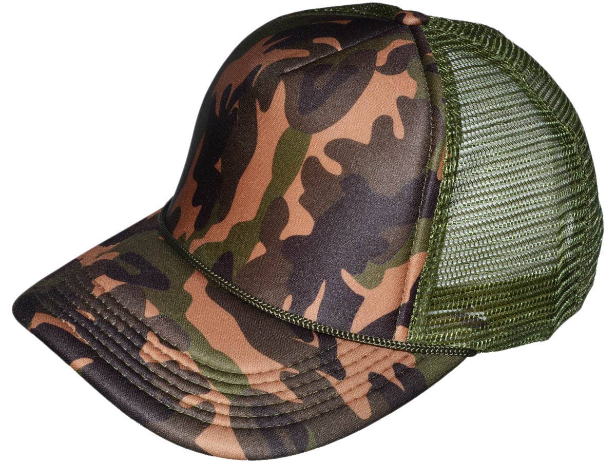 Buck Wholesale – Großhandel Trucker-Cap – Unisex – Buck Wholesale Schlichte Schaumstoff-Trucker-Caps mit Netzrückseite, mittleres Profil (44 Farben)2