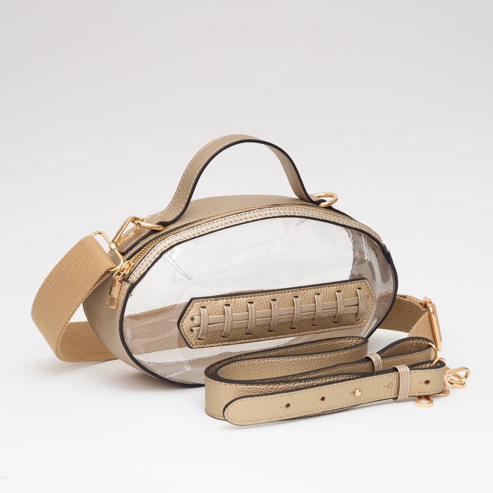 Queens Designs - Wholesale Crossbody Bag - Women's - Game Day Football Style Clear Bag2