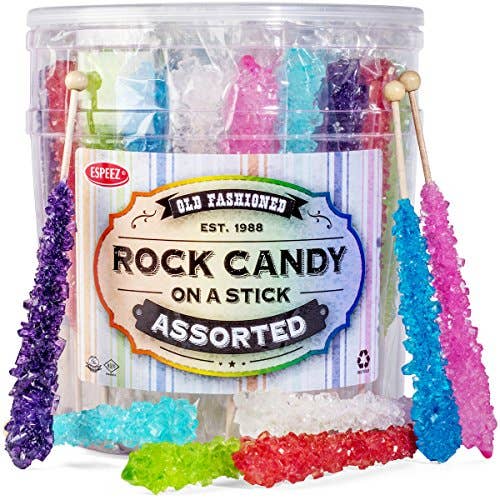 Shop The King - Wholesale Hard Candy - Extra Large Rock Candy Sticks - Candy Buffet - 36 Espeez Assorted Sticks - For Birthdays, Weddings, Receptions, Bridal and Baby Showers
