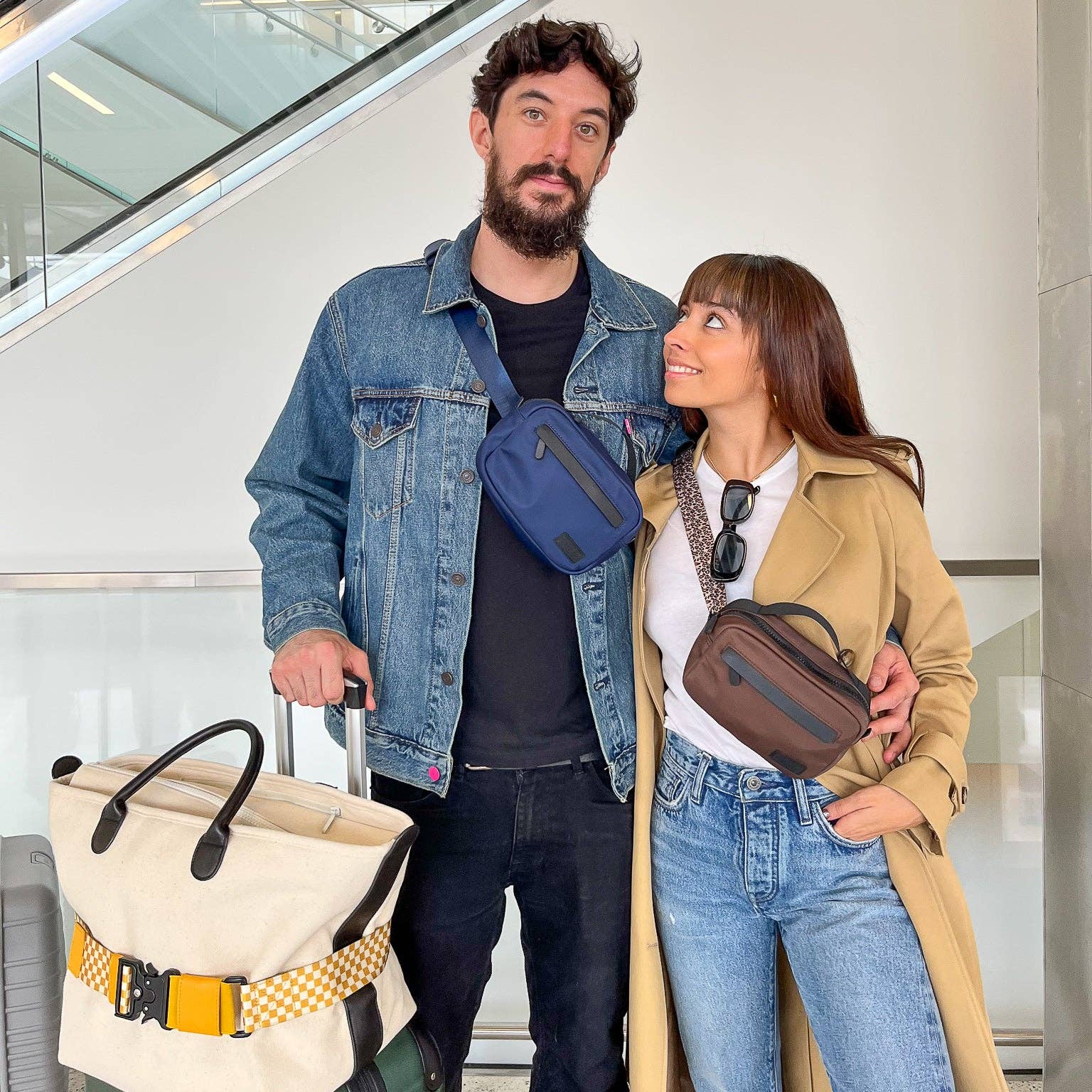 Cincha – wholesale Midjeväska - Dam – 2-in1 Resbältesväska - Marinblå3