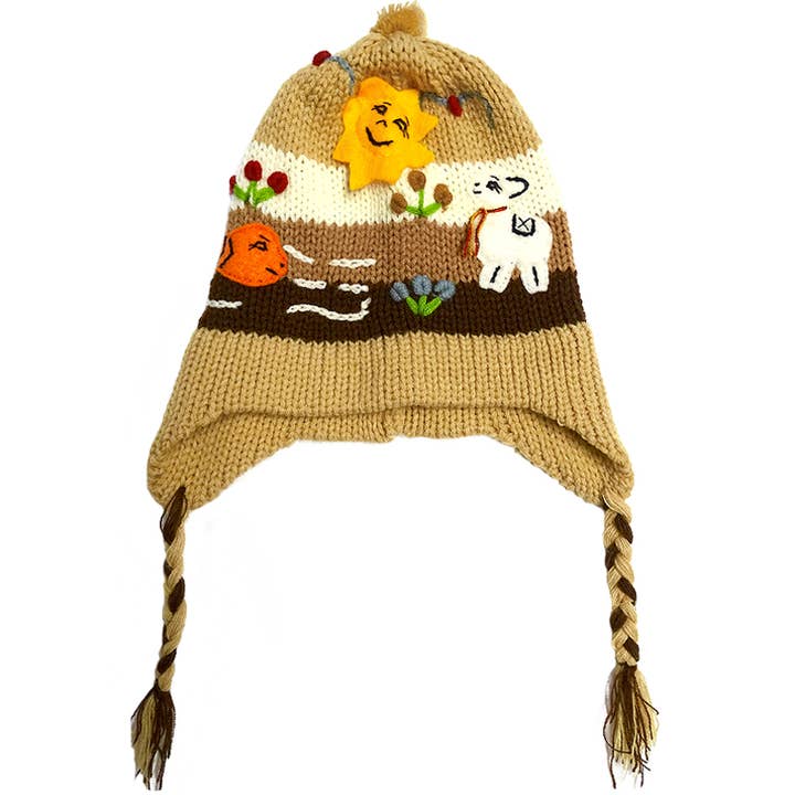 Pichincha - Wholesale Beanie - Kids - Kid's Pom Pom Earflap Winter Knit Chullo Beanie Hat7