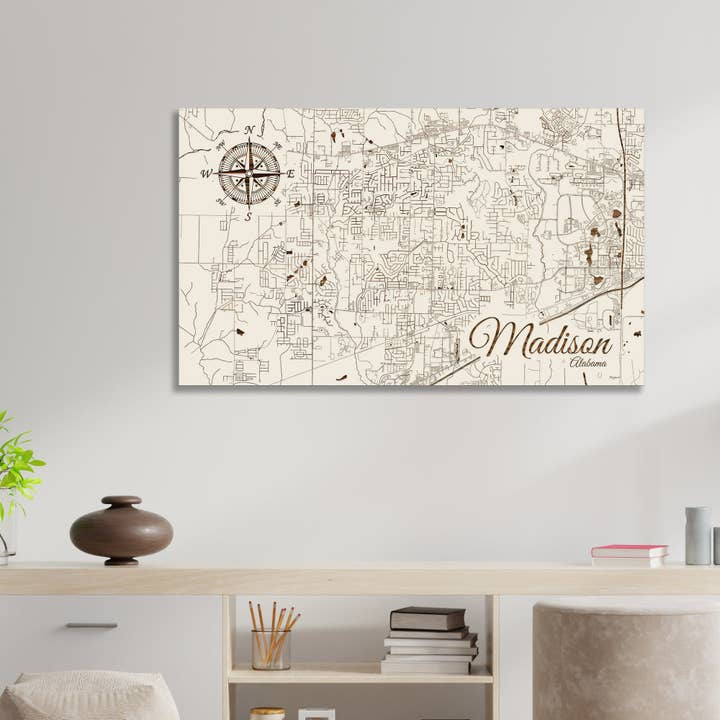 Alabama : carte de Madison Street pour la vente par Fire & Pine