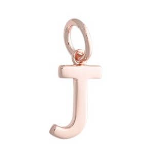 Bokstav 'J' Berlock i Roséguld för wholesale av The Little Keepsake Company