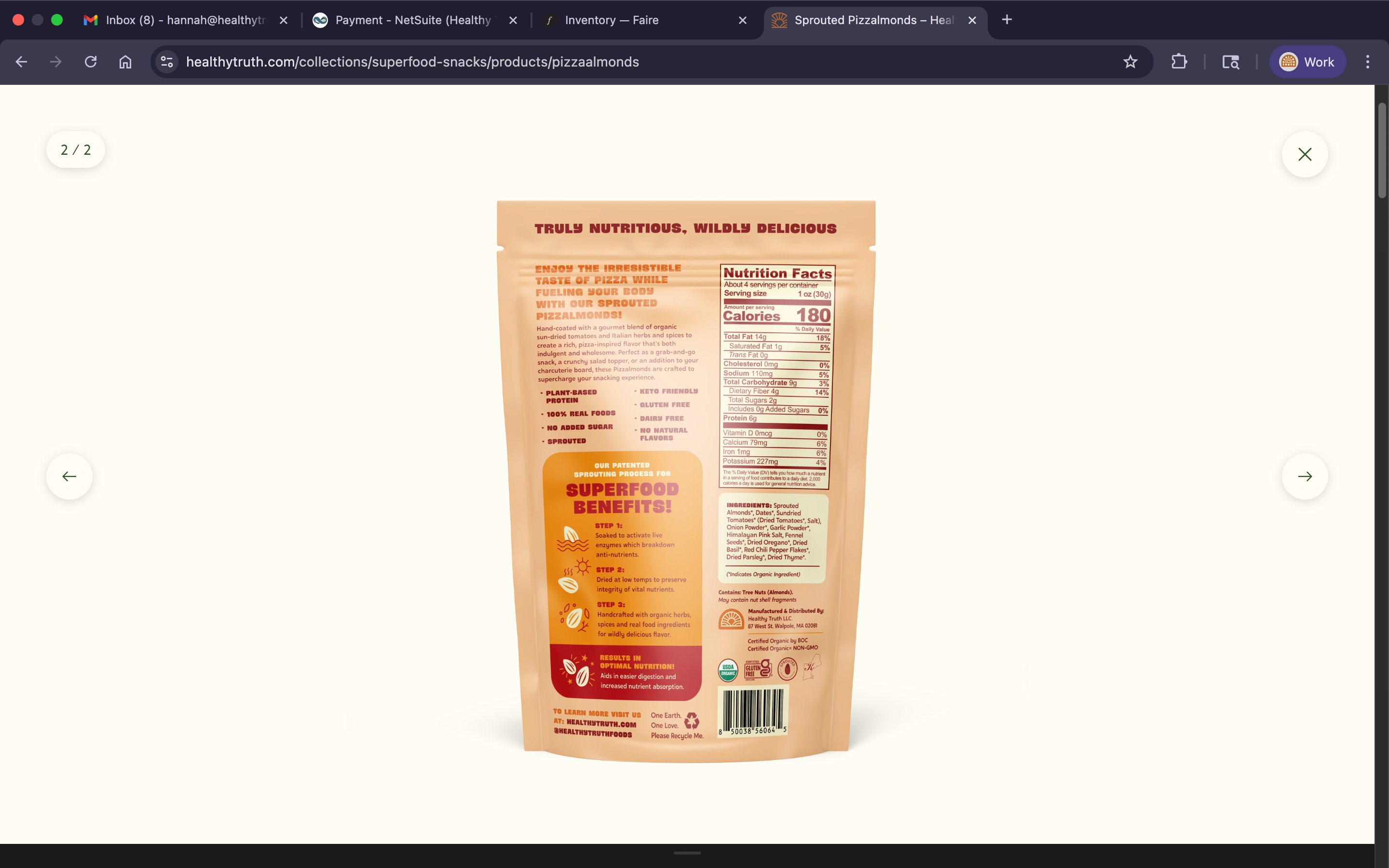 Healthy Truth LLC - Wholesale Nuts - Organic Raw Sprouted Pizzalmonds1