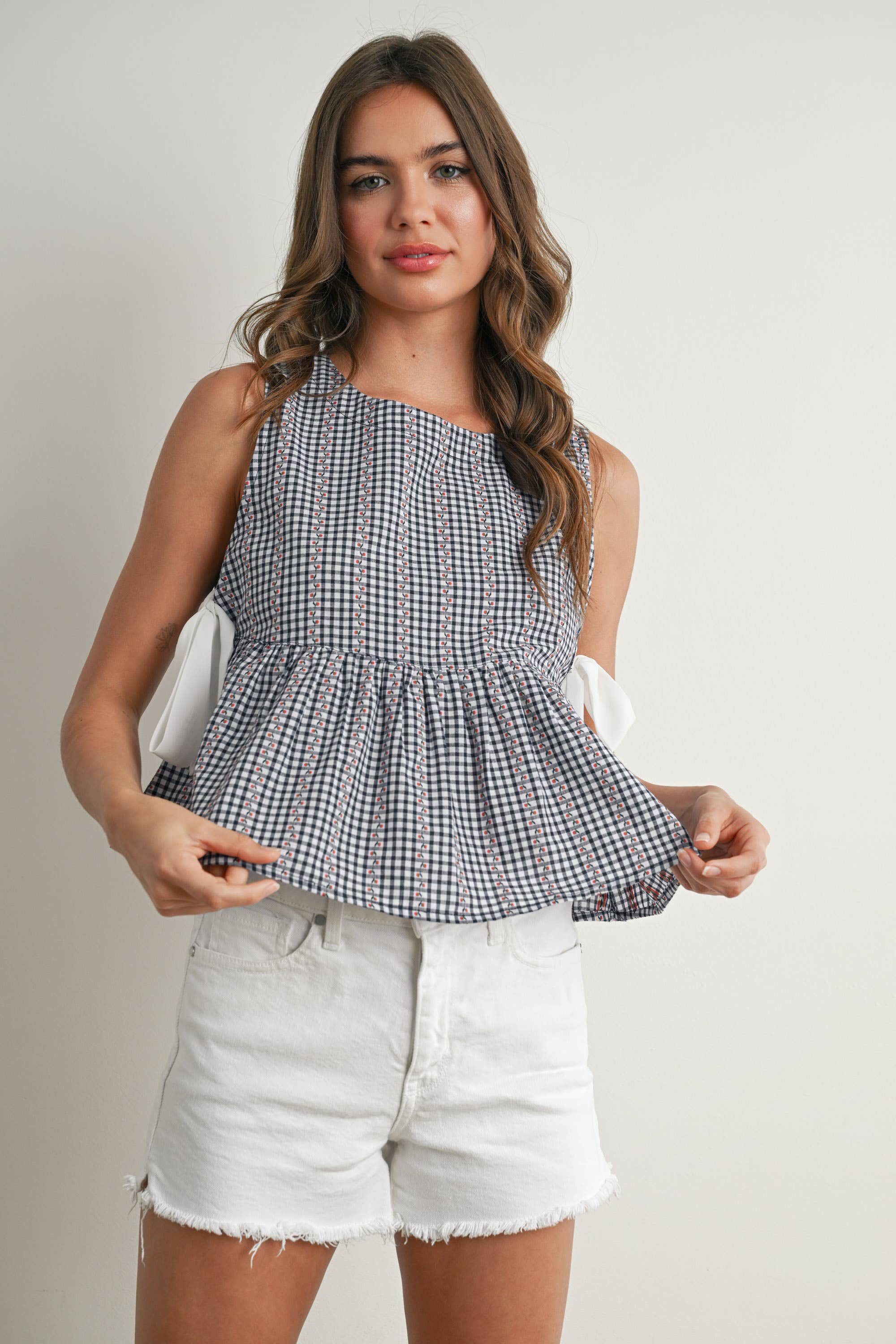 BUTTERMELON - Wholesale Blouse - Women's - Sky Meadow Peplum Top - BMT775025