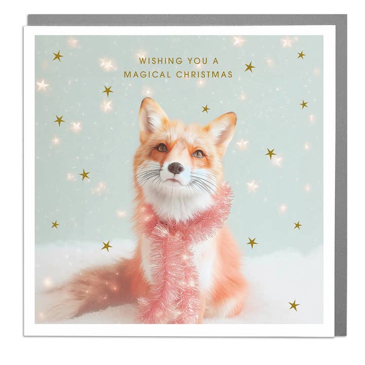 Fox - Magical Christmas Card by Lola Design for wholesale by Lola Design Ltd