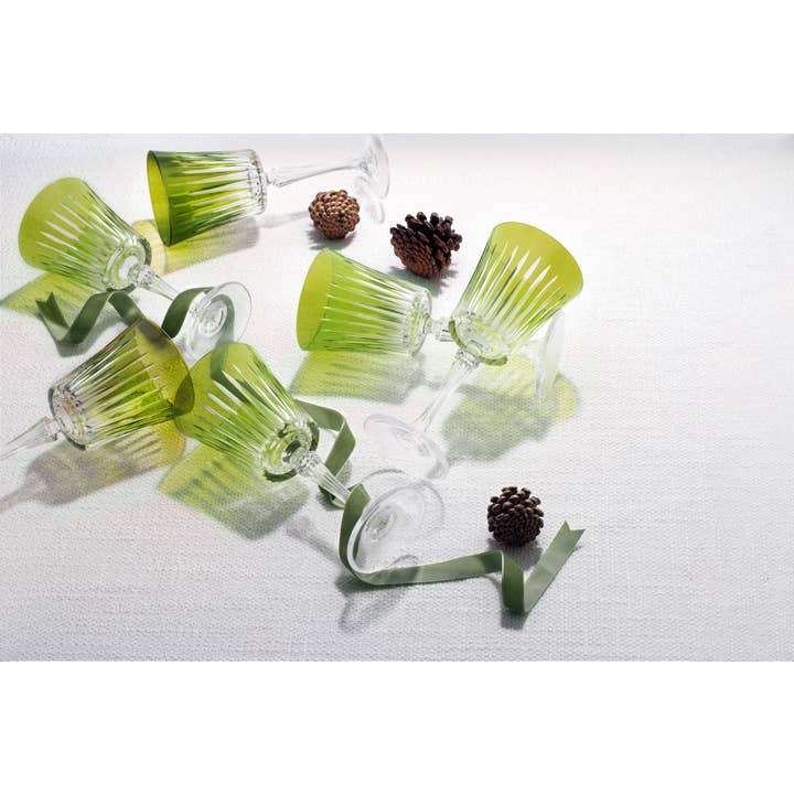 Barski - Wholesale Wine glass - Onyx Red Wine Glass Green, 10 oz. Set of 64